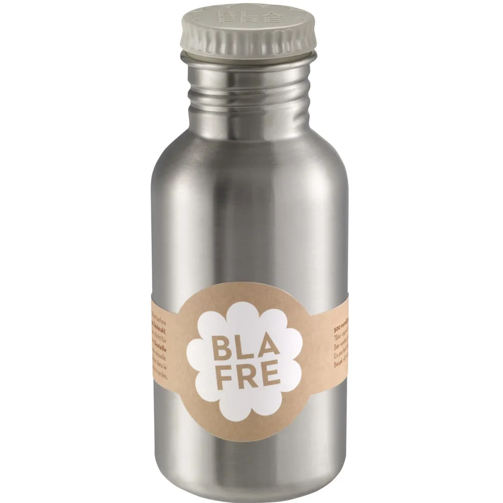 Blafre Trinkflasche 500 ml Grau aus Edelstahl