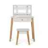 byASTRUP Schminktisch mit Hocker Holz Weiß 86 cm 84190