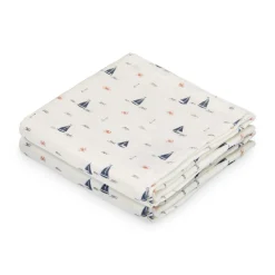 Cam Cam Copenhagen Mulltücher Sailboats 2er-Pack 70 x 70 cm