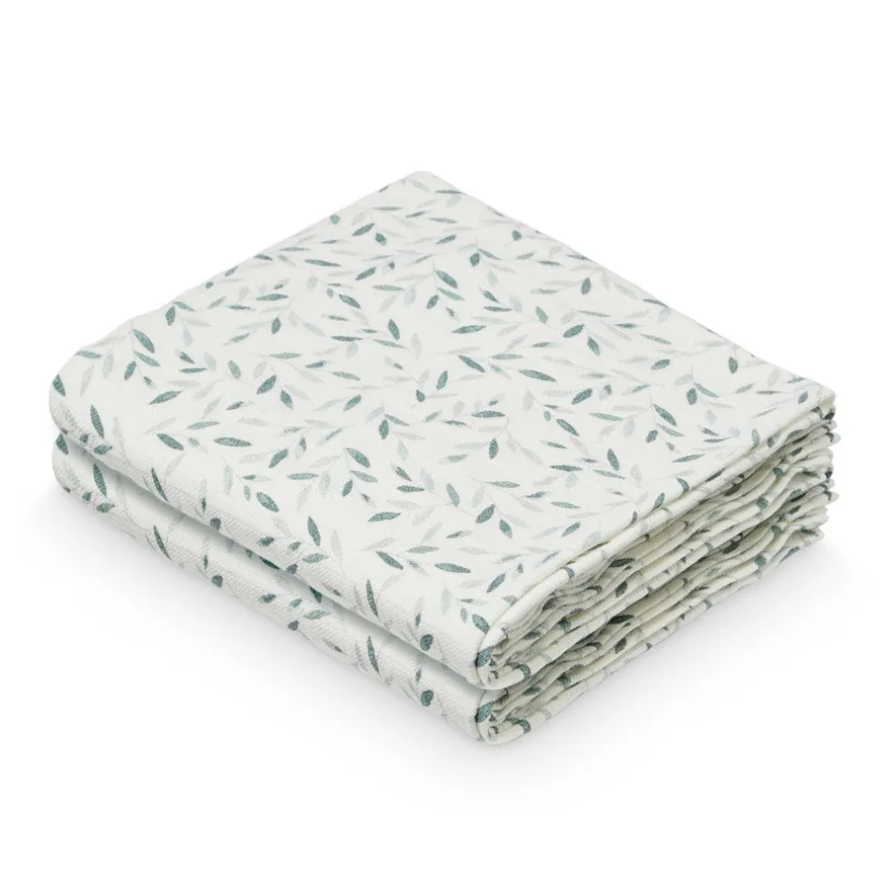 Cam Cam Copenhagen Mulltücher Green Leaves 2er-Pack