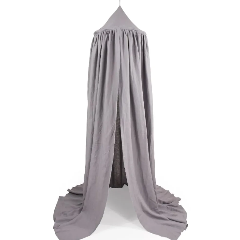 Cotton & Sweets Betthimmel Shark Grau Leinen