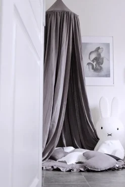 Cotton & Sweets Betthimmel Shark Grau Leinen