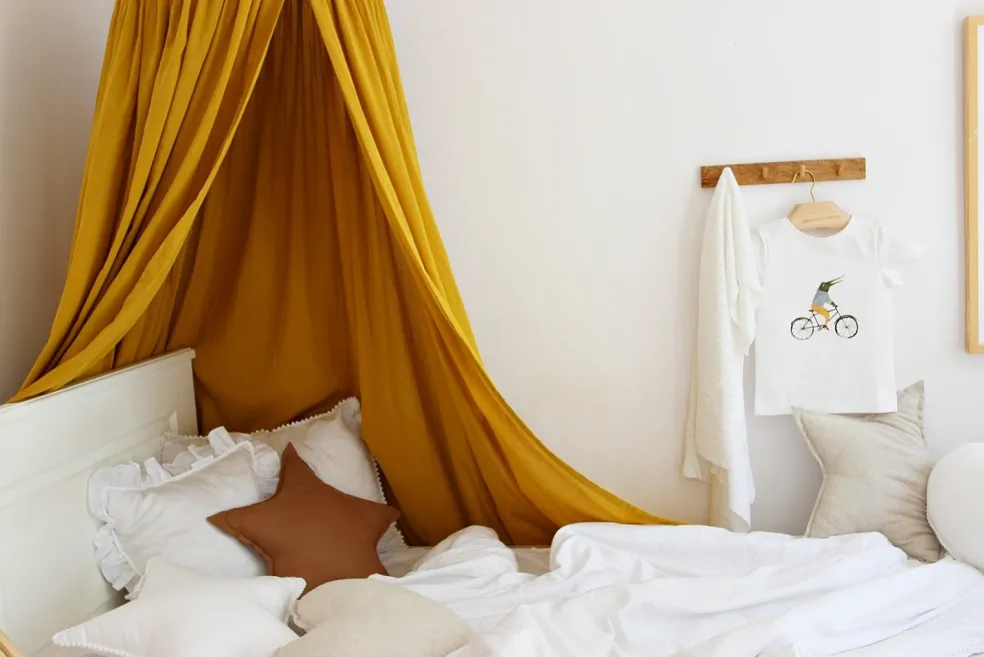 Cotton & Sweets Betthimmel Soft Baumwolle Mustard Gelb