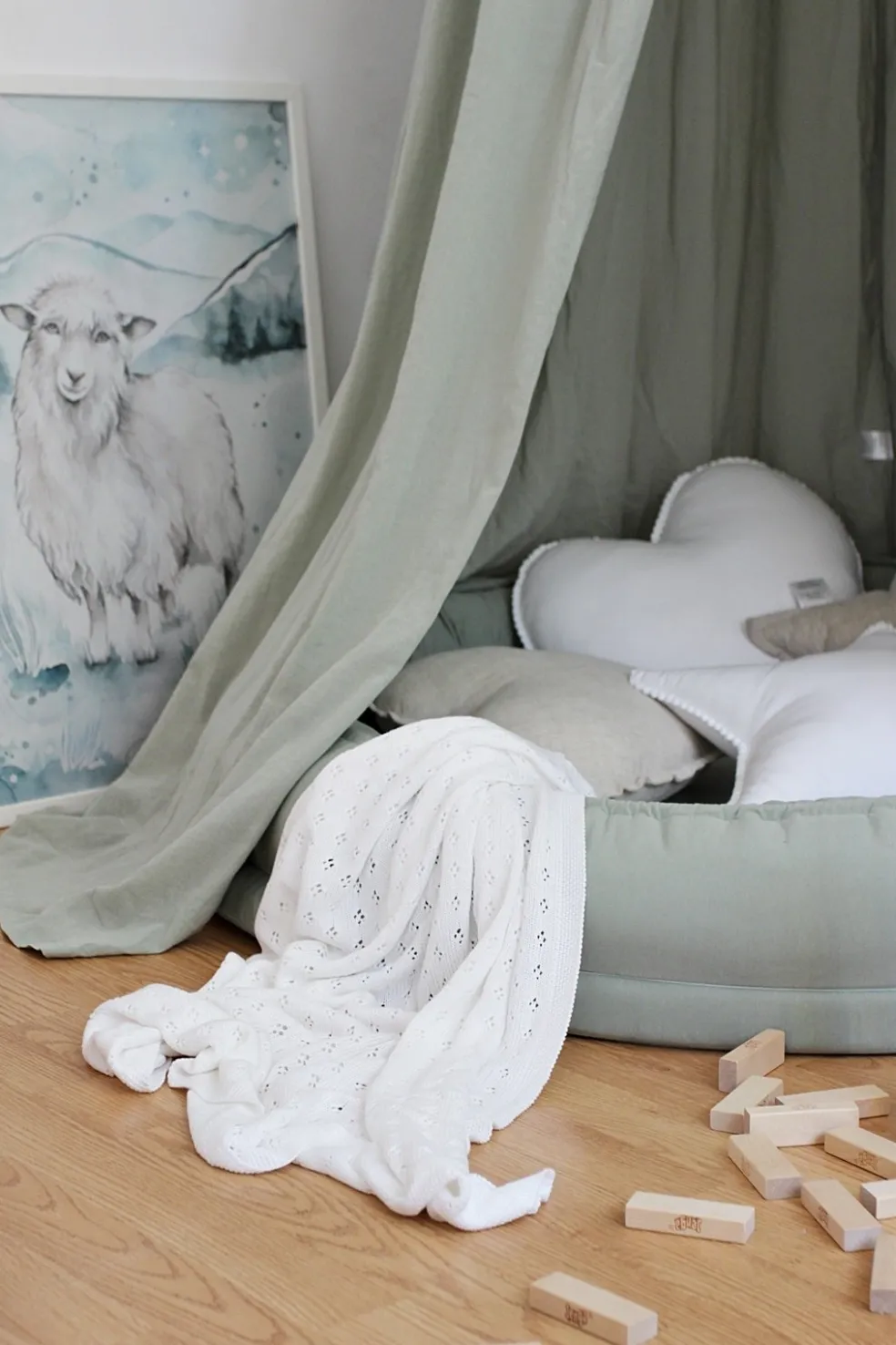 Cotton & Sweets Betthimmel Soft Baumwolle Desert Green Grün