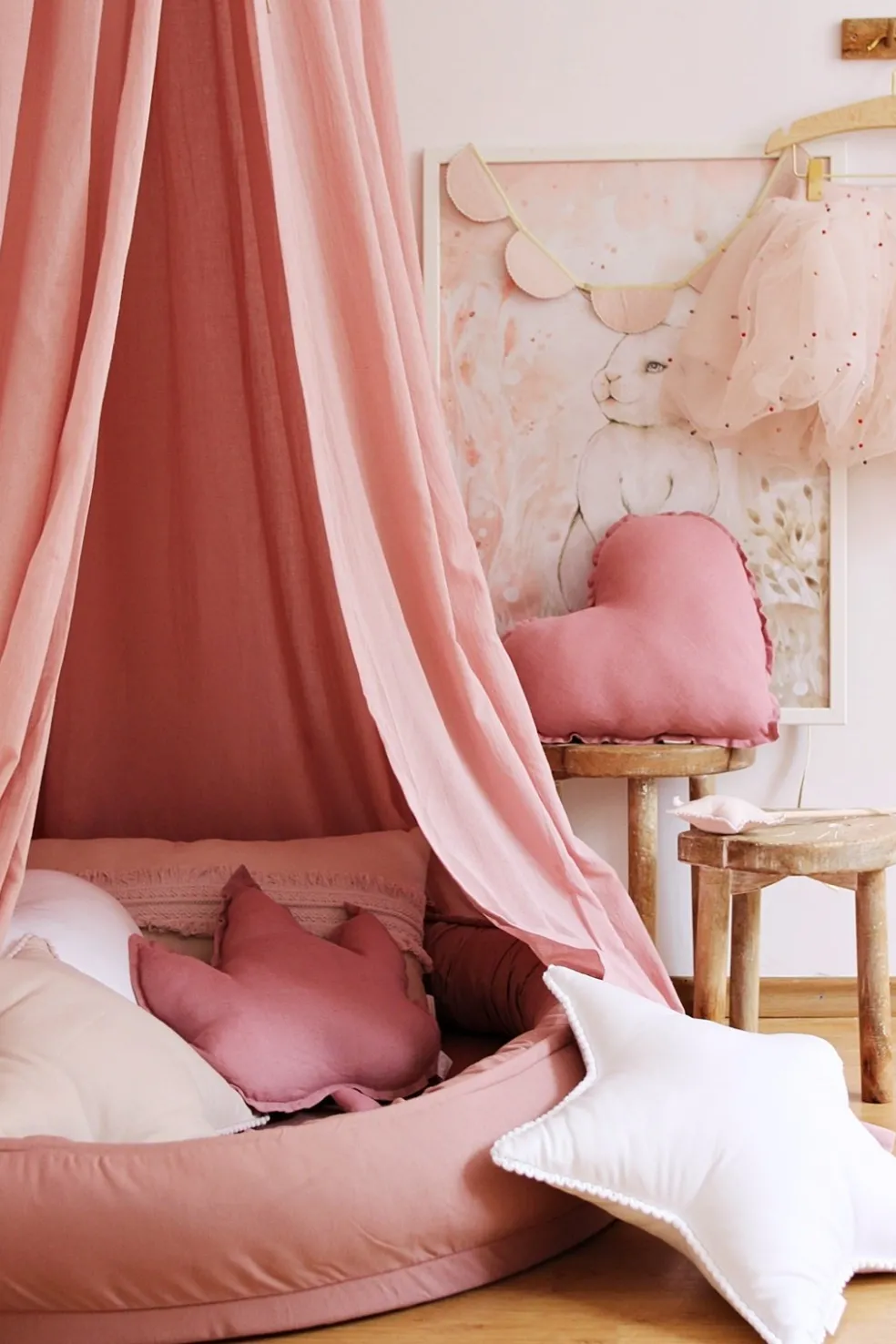Cotton & Sweets Betthimmel Soft Baumwolle Blush Rosa