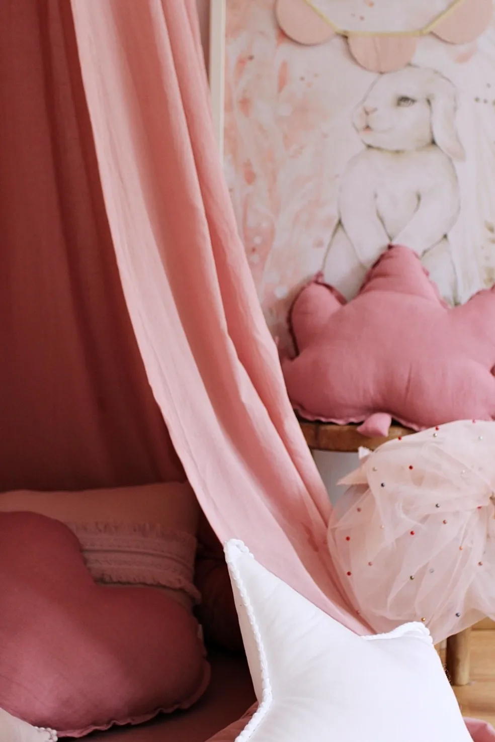 Cotton & Sweets Betthimmel Soft Baumwolle Blush Rosa
