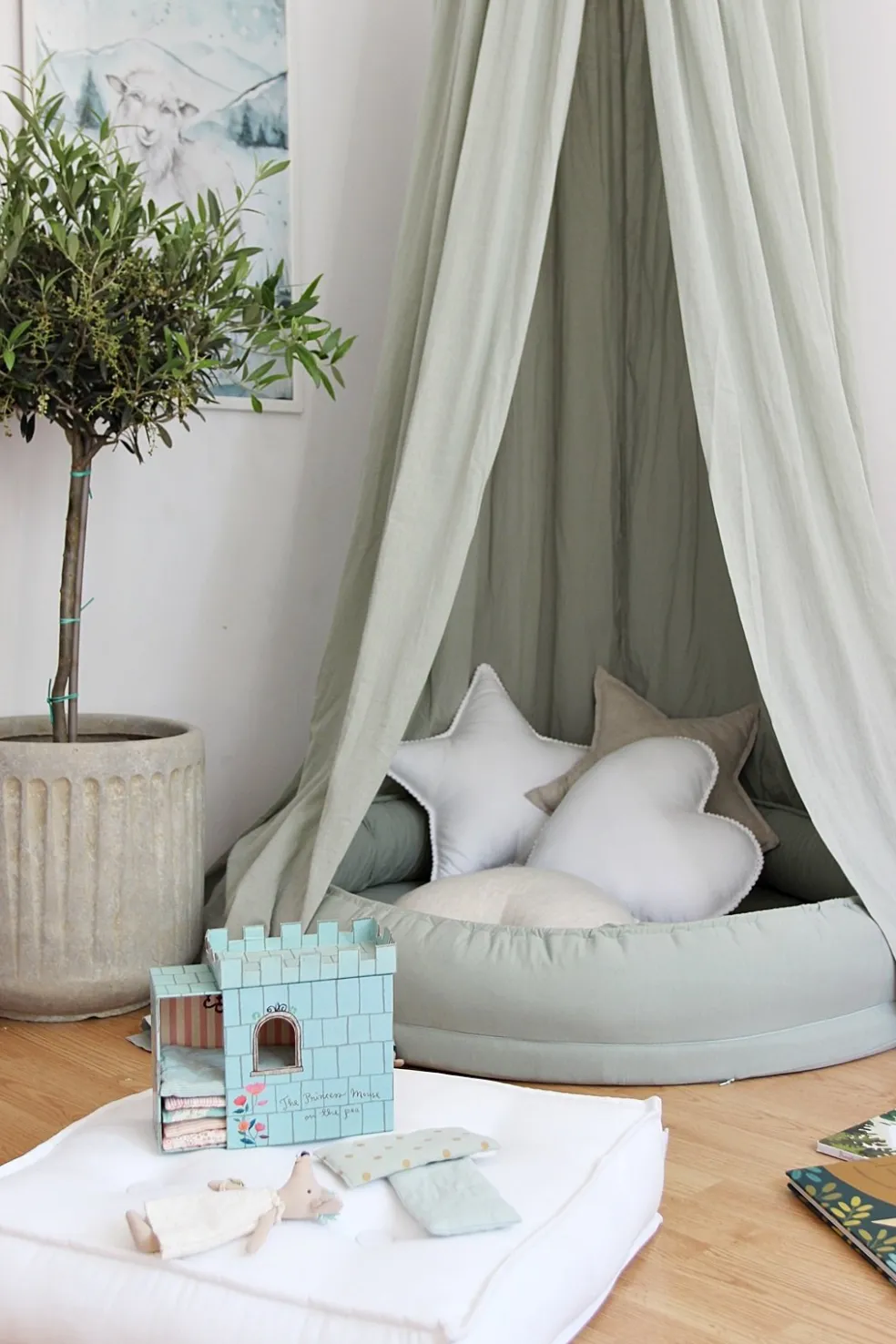 Cotton & Sweets Betthimmel Soft Baumwolle Desert Green Grün
