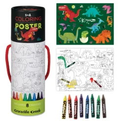 Crocodile Creek Puzzels Ausmal-Poster Dinosaurier & Sticker