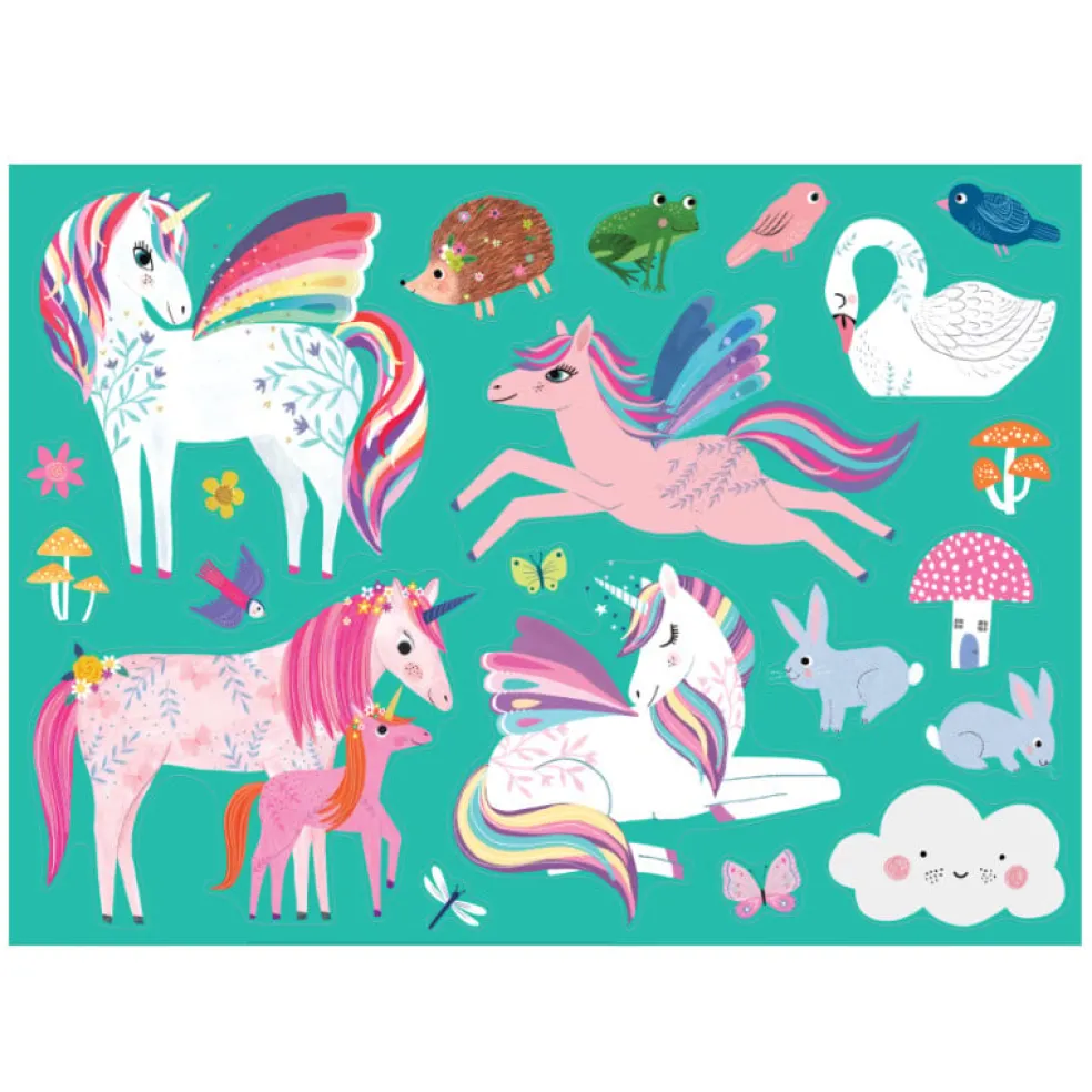 Crocodile Creek Puzzels Ausmal-Poster Unicorn & Sticker