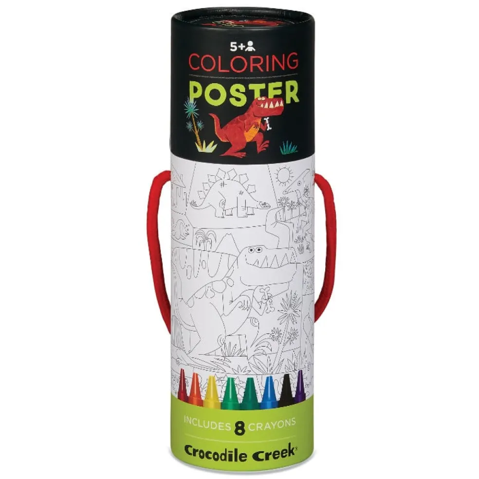 Crocodile Creek Puzzels Ausmal-Poster Dinosaurier & Sticker
