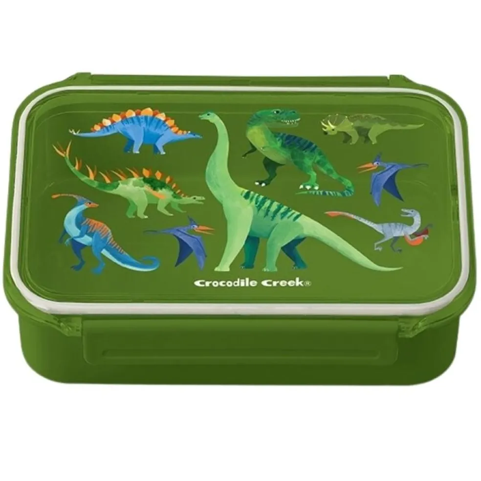Crocodile Creek Puzzels Brotdose Fächern Dino Grün