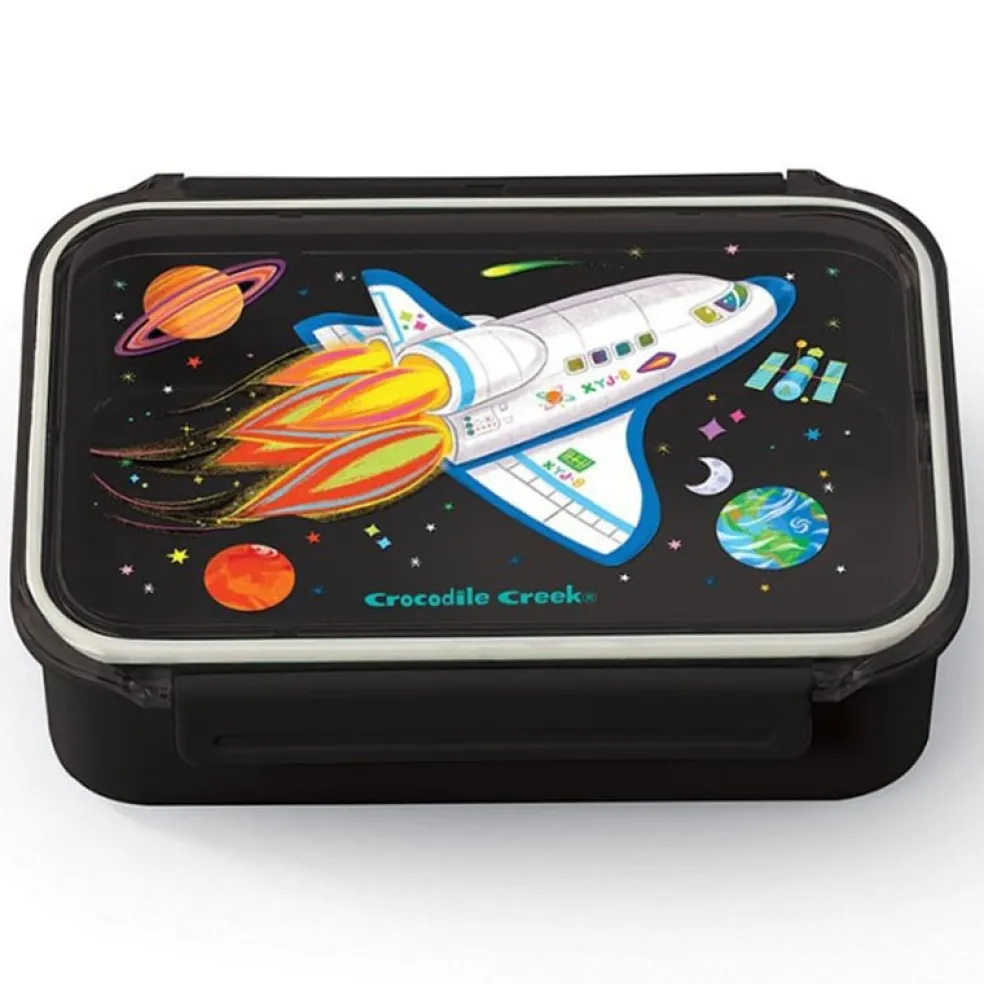 Crocodile Creek Puzzels Brotdose Space Schwarz