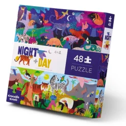 Crocodile Creek Puzzels Puzzle Tag & Nacht 48 Teile 4 Jahre+