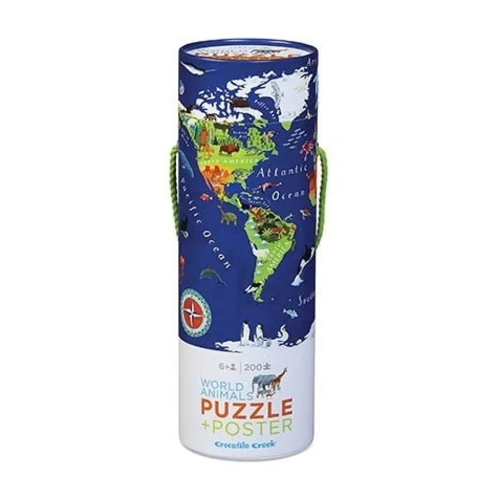 Crocodile Creek Puzzels Puzzle & Poster Welt 200 Teile 6 Jahre+