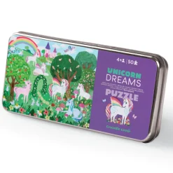 Crocodile Creek Puzzels Puzzle Zinndose Unicorn 50 Teile 4 Jahre+