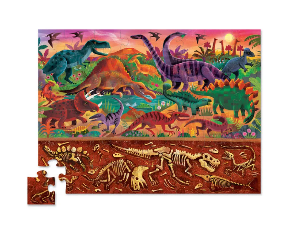 Crocodile Creek Puzzels Puzzle Above Below Dinosaurier 4 Jahre+