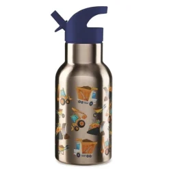 Crocodile Creek Puzzels Thermosflasche Edelstahl Construction Blau