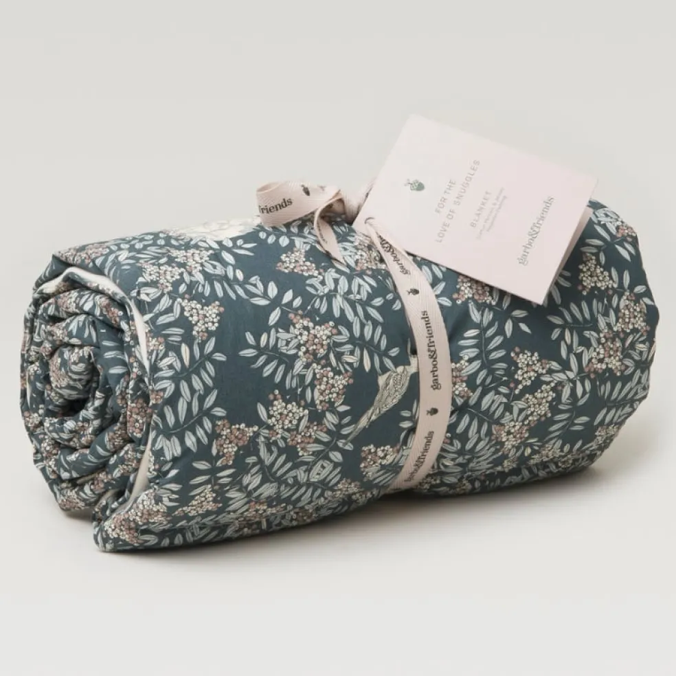 Garbo & Friends Baby Decke Fauna Blau 90 x 120 cm