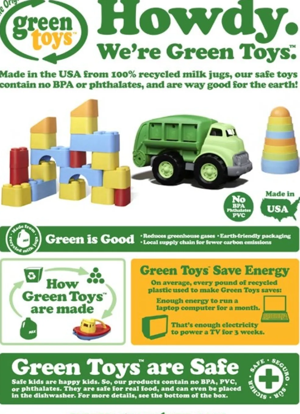 Green Toys Wasserflugzeug Gelb