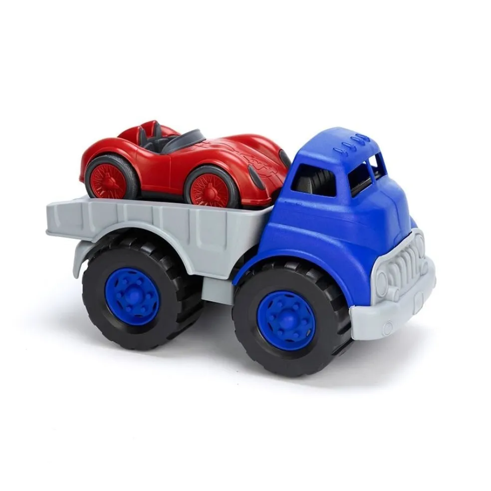 Green Toys Lkw mit Rennwagen Blau