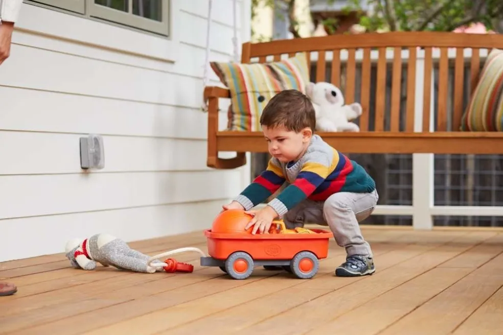 Green Toys Nachzieh-Wagen Orange