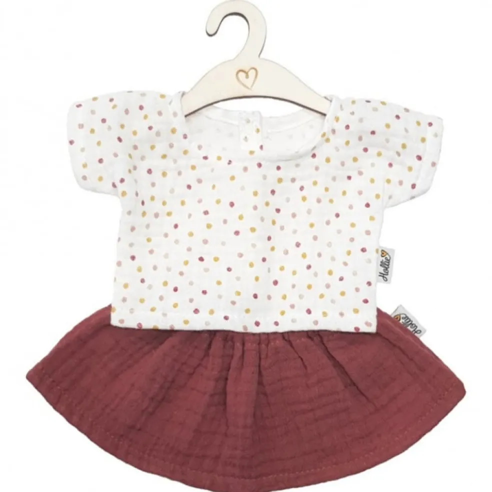 Hollie Poppenspeelgoed Puppenrock & Shirt Dots (für Gordi)