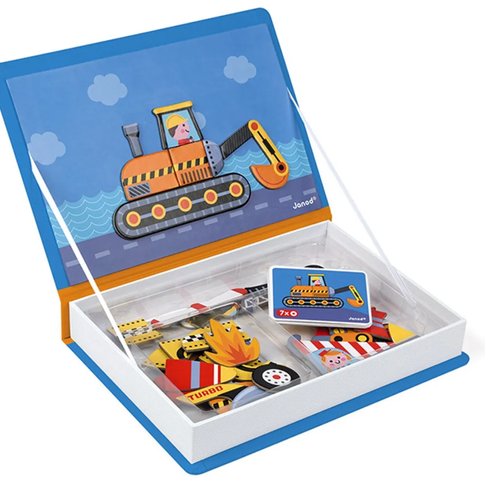 Janod Magnetbuch Fahrzeuge 50 Teilen