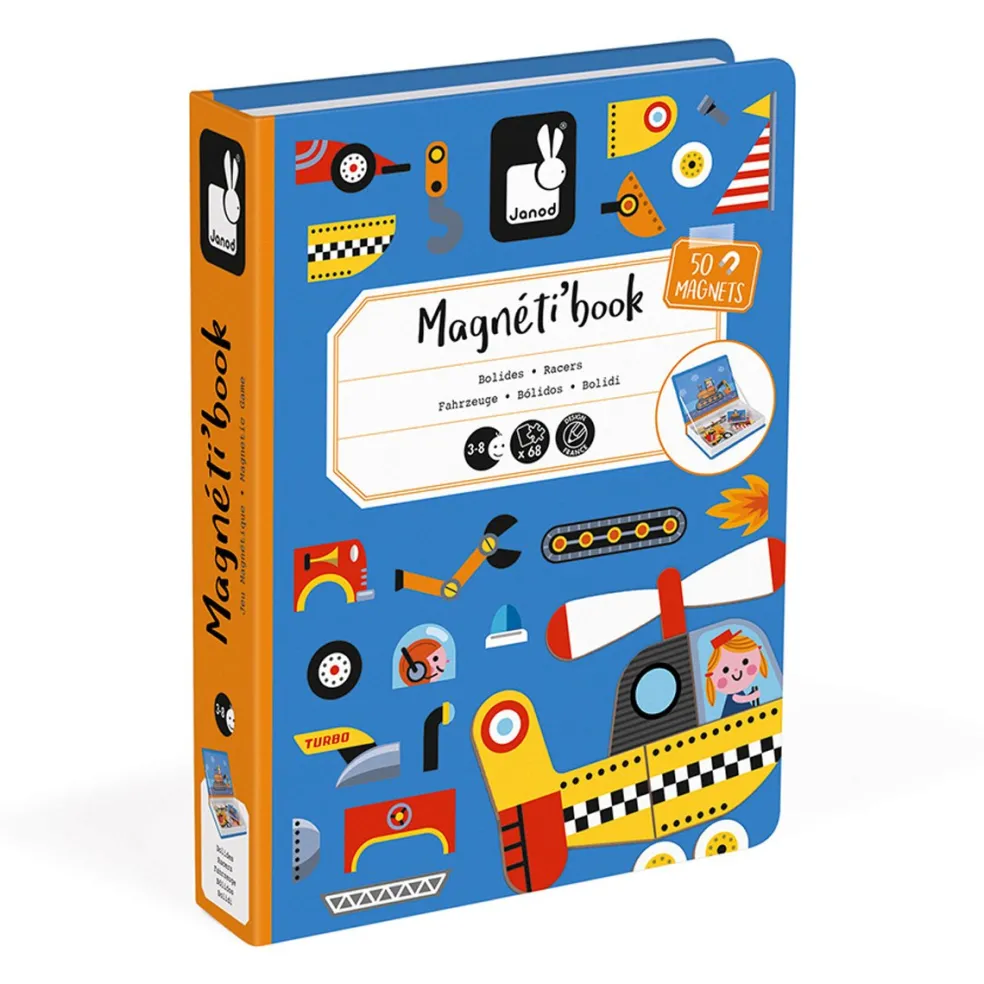 Janod Magnetbuch Fahrzeuge 50 Teilen