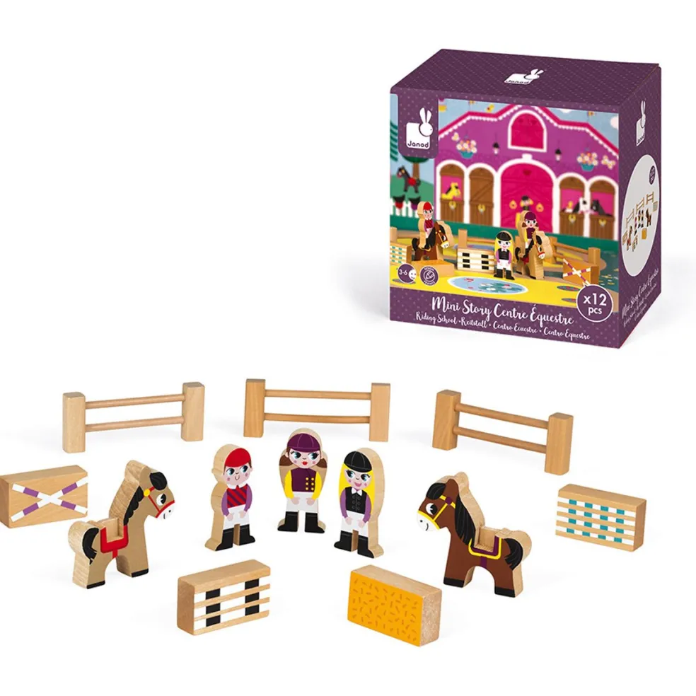 Janod Pony Club Mini Story Holz 12 Teile
