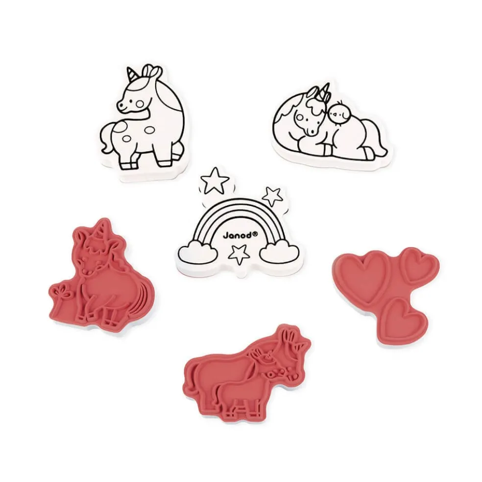 Janod Stempel-Set Unicorns Stampinoo