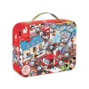 Janod Wimmelpuzzle & Poster Feuerwehr 208 Teile