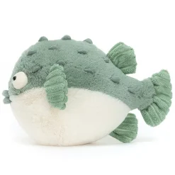 Jellycat Kugelfisch Pacey Kuscheltier Grün 23 cm