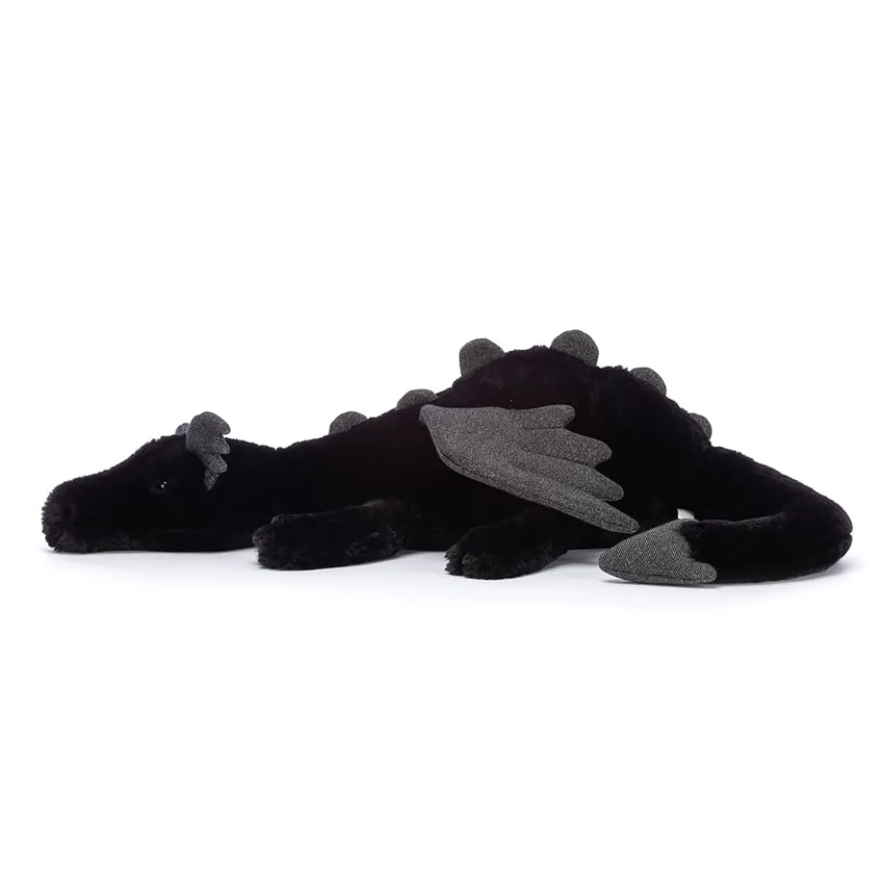 Jellycat Kuscheltier Drache Schwarz Huge 66 cm