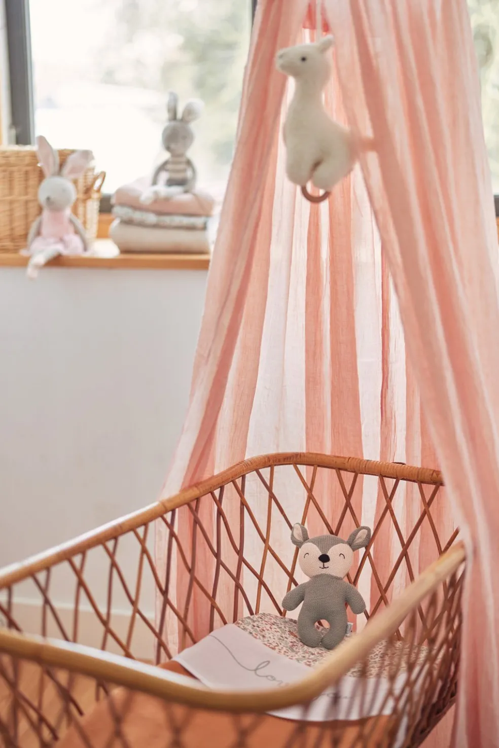 Jollein Betthimmel Vintage Pale Pink 155 cm