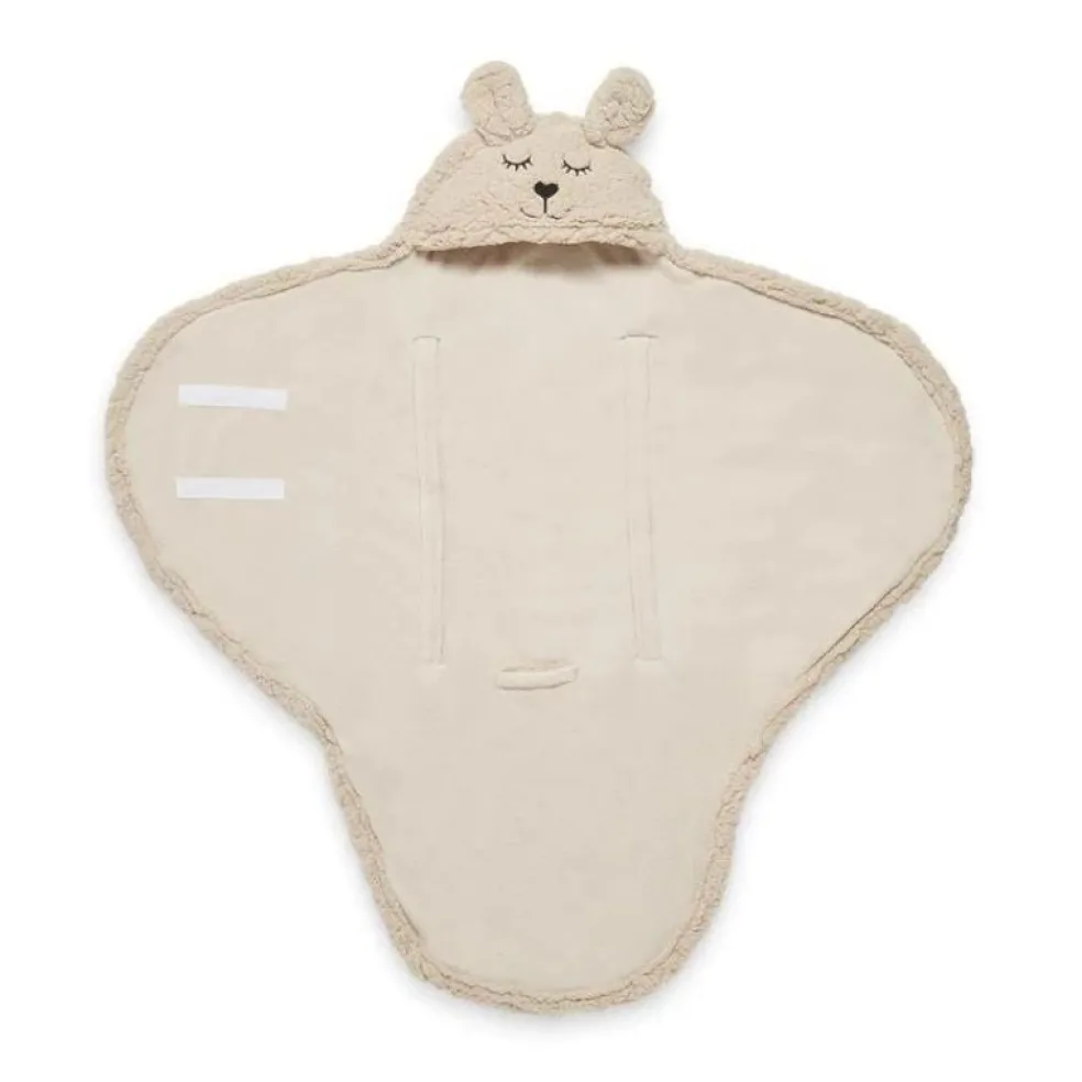 Jollein Einschlagdecke Bunny Beige Nougat 100 x 105 cm