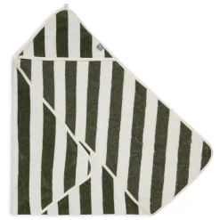 Jollein Kapuzenhandtuch Stripe Leaf Green Grün