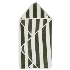 Jollein Kapuzenhandtuch Stripe Leaf Green Grün