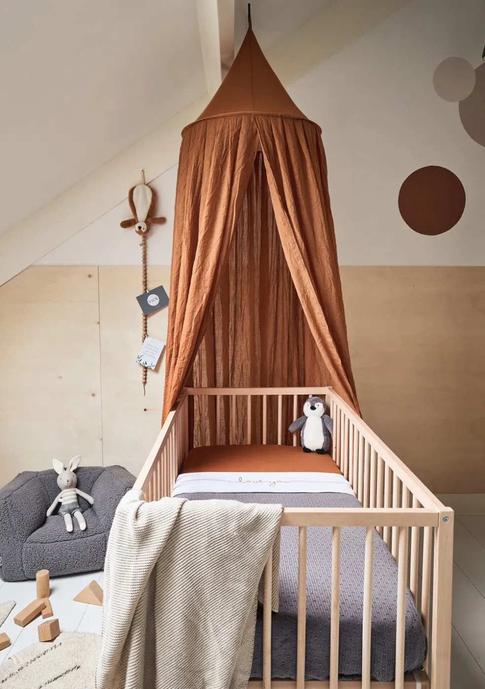 Jollein Kuscheltier Pinguin Grau