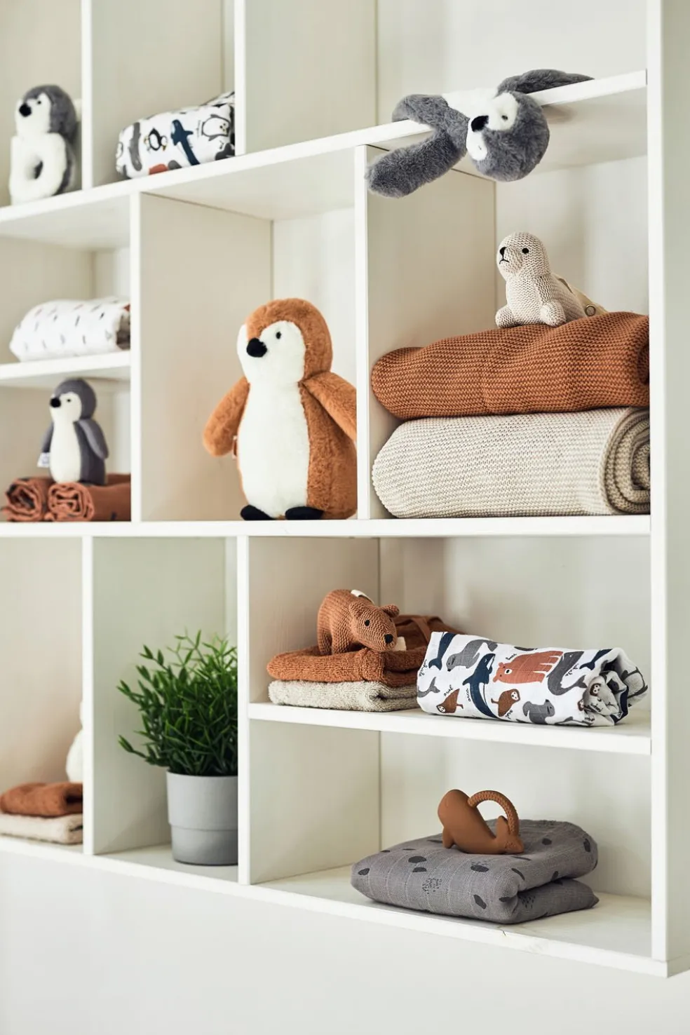 Jollein Kuscheltier Pinguin Braun