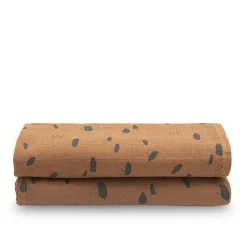 Jollein Mulltücher Spot Karamell 115x115 cm 2er Pack
