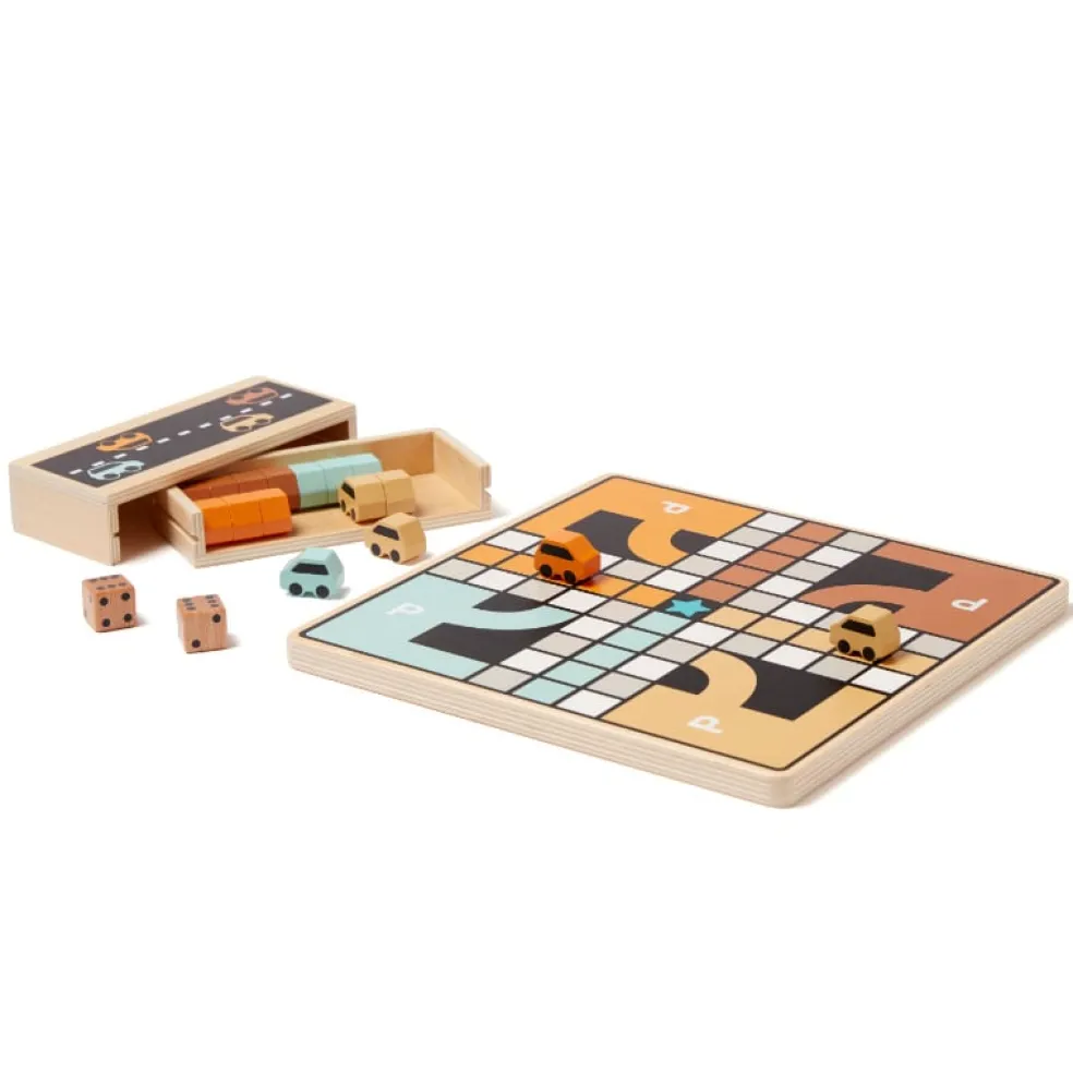 Kids Concept Ludo Spiel Autos Holz 1000602