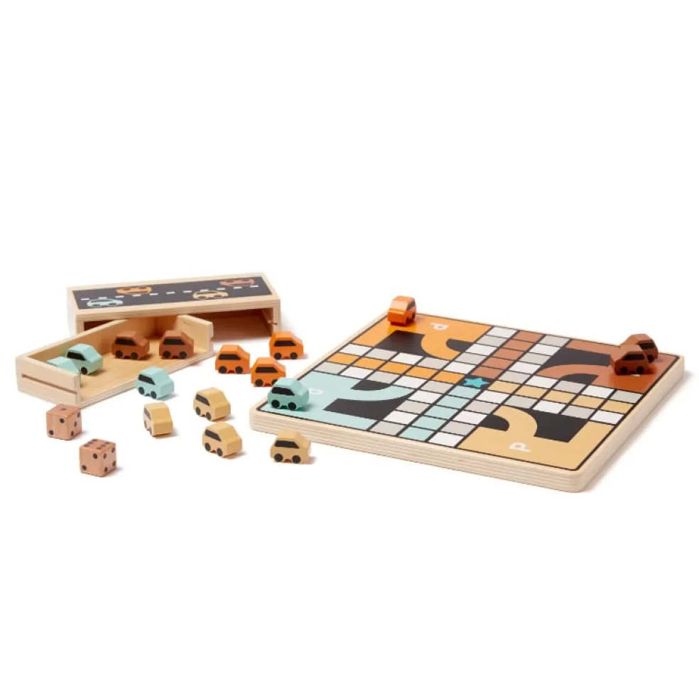 Kids Concept Ludo Spiel Autos Holz 1000602
