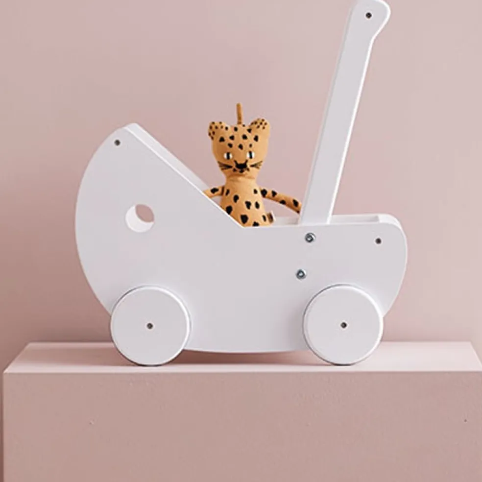 Kids Concept Puppenwagen mit Bettgarnitur weiß 1000404