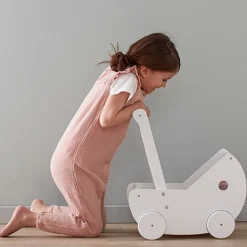Kids Concept Puppenwagen mit Bettgarnitur weiß 1000404