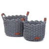KidsDepot Aufbewahrungskorb-Set Korbo Mist Grau Medium