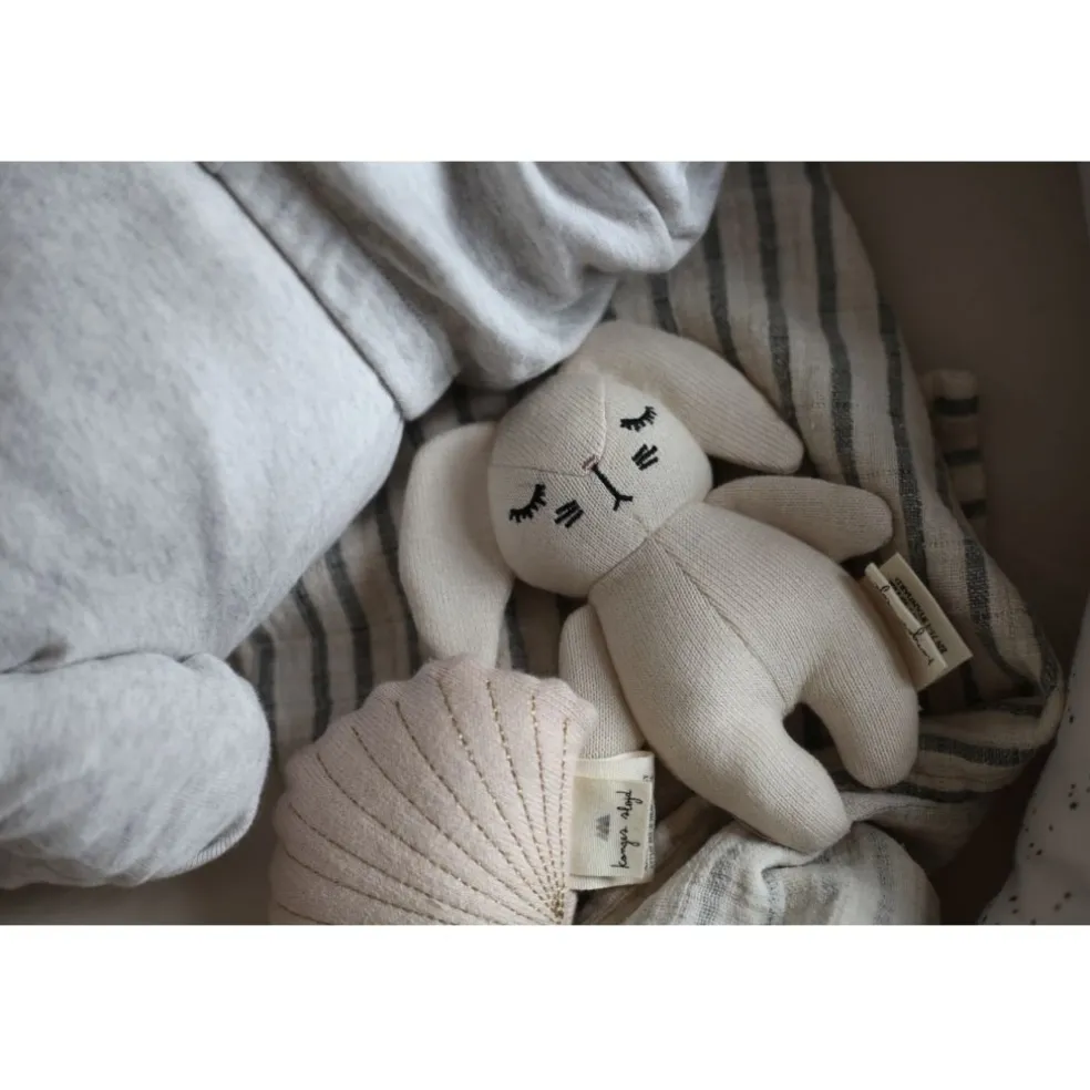 Konges Sløjd Mini Kaninchen Kuscheltier Rassel Weiß