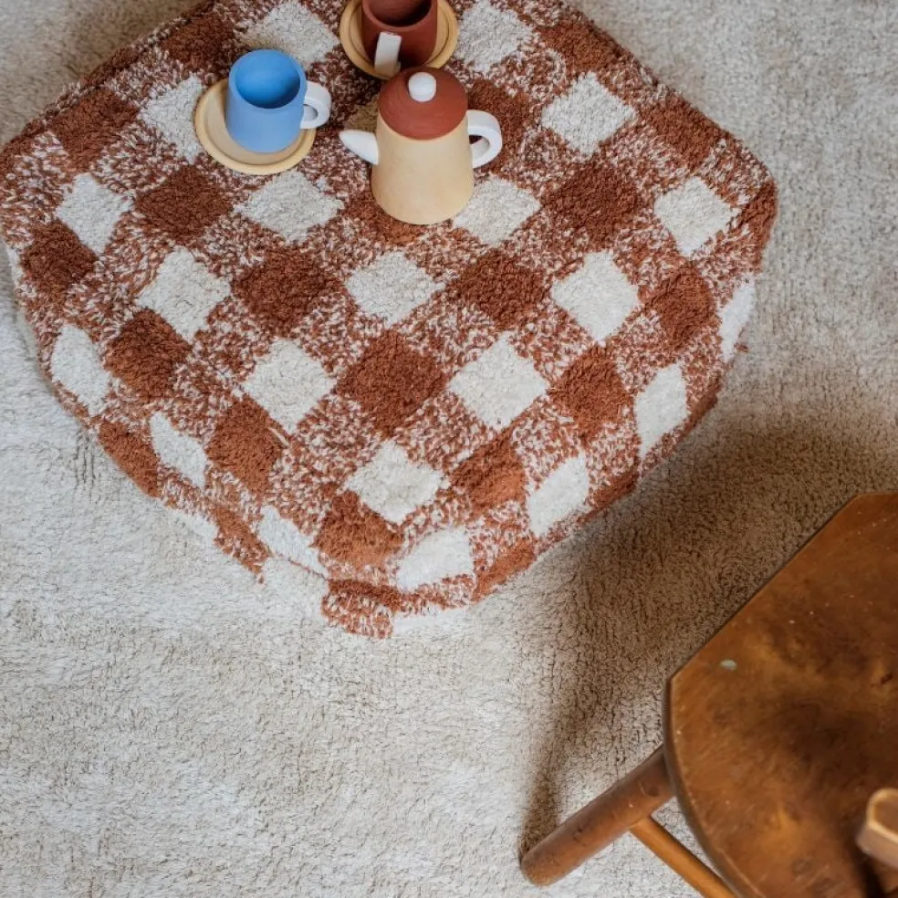 Lorena Canals Pouf Vichy Toffee Little Chefs