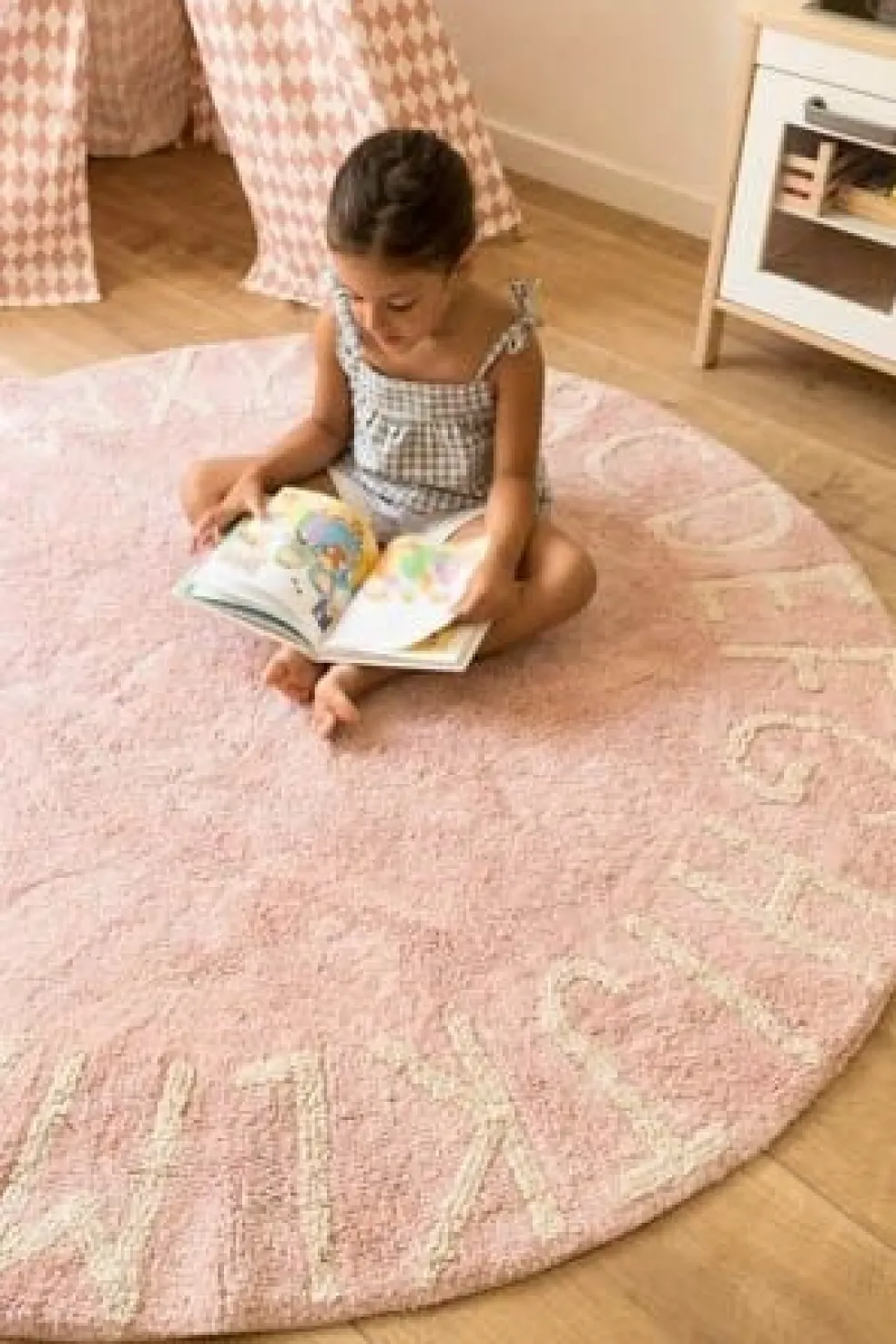 Lorena Canals Teppich Rund ABC Rosa Ø 150 cm