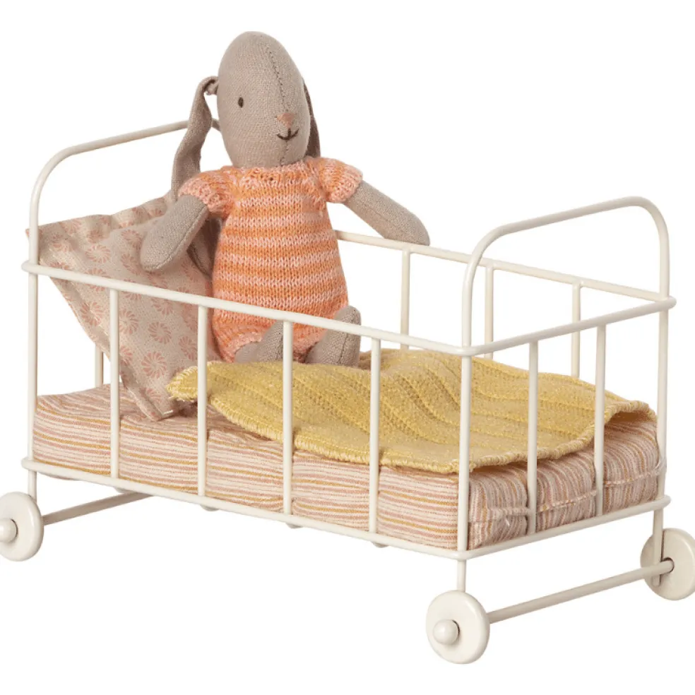 Maileg Babybett Metall Weiß Micro