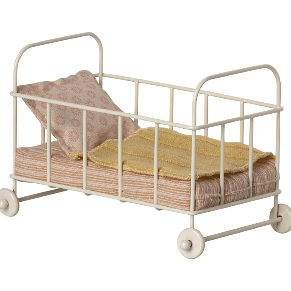 Maileg Babybett Metall Weiß Micro